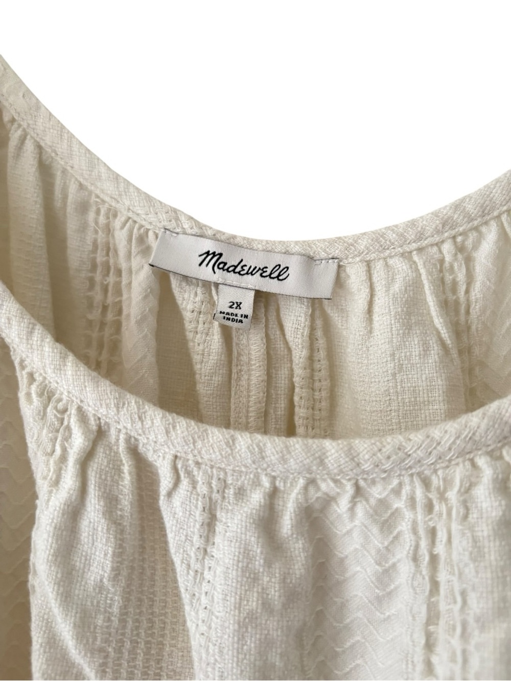 Madewell Lightestspun Tie Strap Ruffle Hem Cover-Up Dress in Lighthouse - Picture 10 of 11